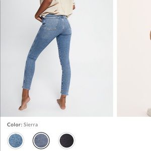 Raw high rise jegging